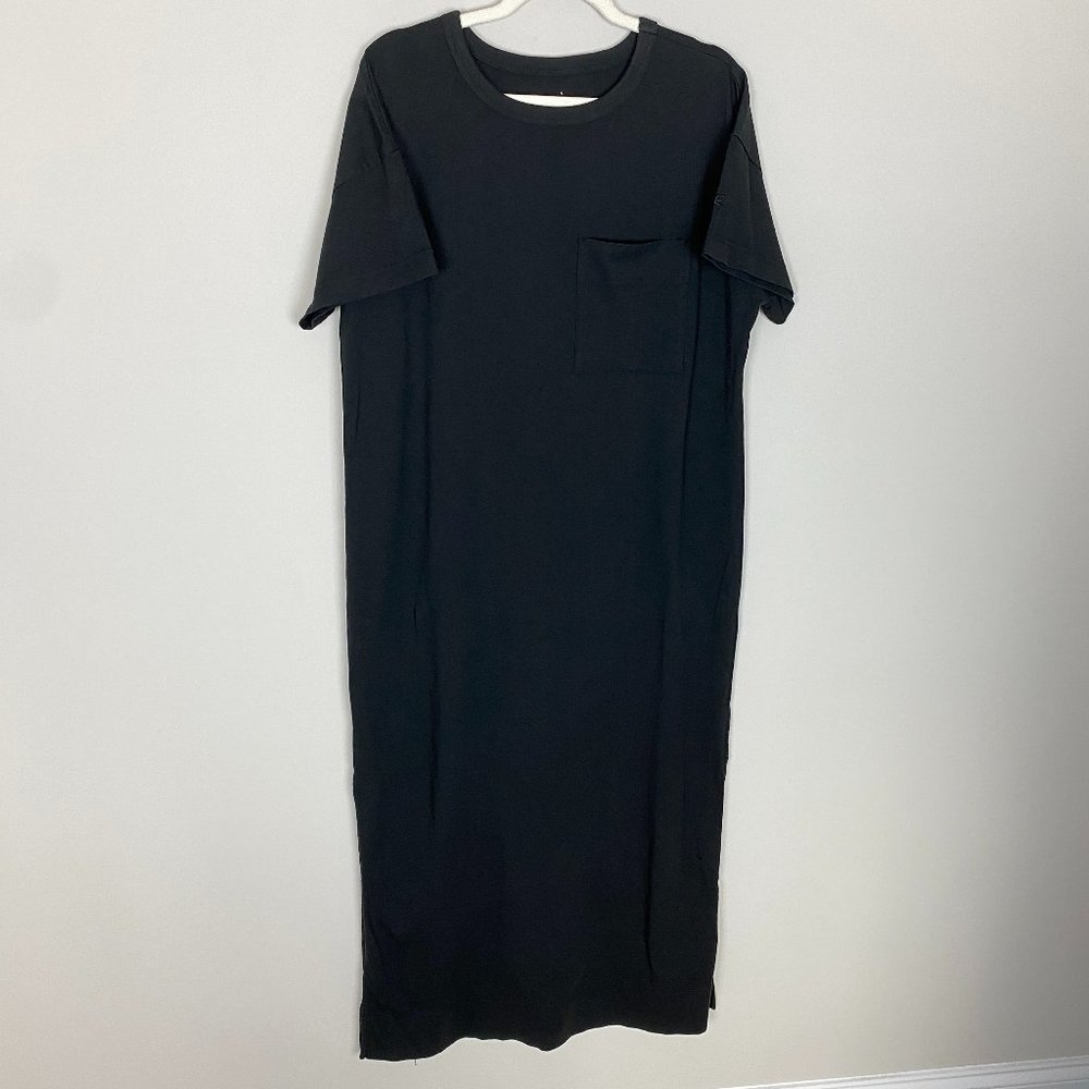 Everlane Black Maxi T-Shirt Dress - Picture 2 of 6